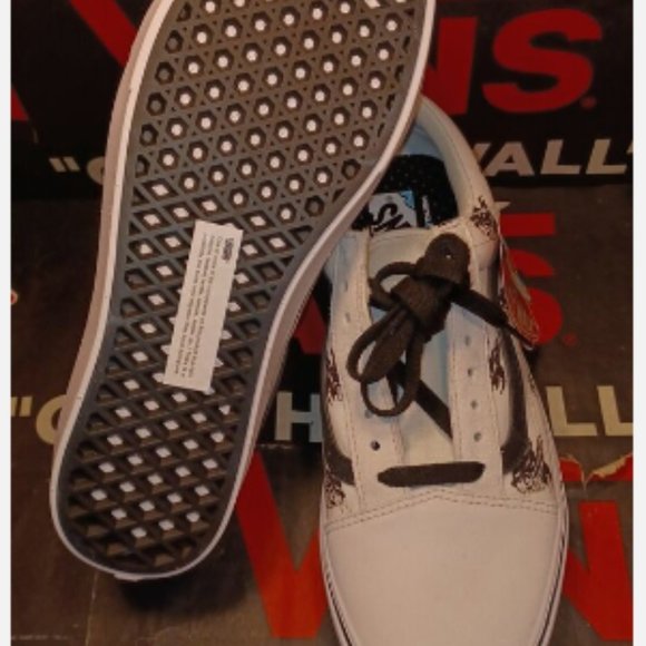 VANS ComfyCush Old Skool Sixty Sixers Skulls Men's 9.5 Black/White VN0A3WMA1RU - Picture 8 of 13